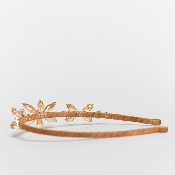 Stargazing Jeweled Lily Embellished Skinny Headband - Picture 4 of 6